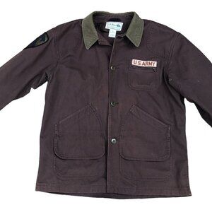 Vintage LL Bean Embroidered US Army Jacket XL Brown